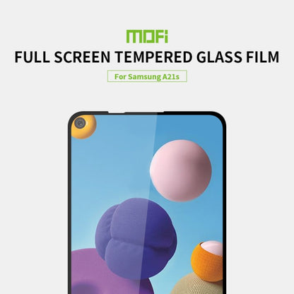 For Samsung Galaxy A21S MOFI 9H 2.5D Full Screen Tempered Glass Film(Black) - Galaxy Tempered Glass by MOFI | Online Shopping UK | buy2fix