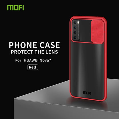 For Huawei nova 7 MOFI Xing Dun Series PC + TPU Anti-peep Waterproof And Anti-drop All-inclusive Protective Shell, Translucent Frosted(Red) - Huawei Cases by MOFI | Online Shopping UK | buy2fix