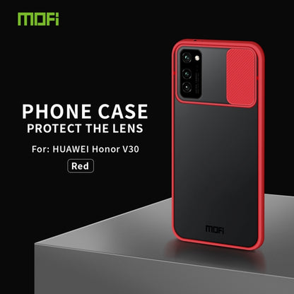 For Huawei HonorV30 MOFI Xing Dun Series PC + TPU Anti-peep Waterproof And Anti-drop All-inclusive Protective Shell, Translucent Frosted(Red) - Huawei Cases by MOFI | Online Shopping UK | buy2fix