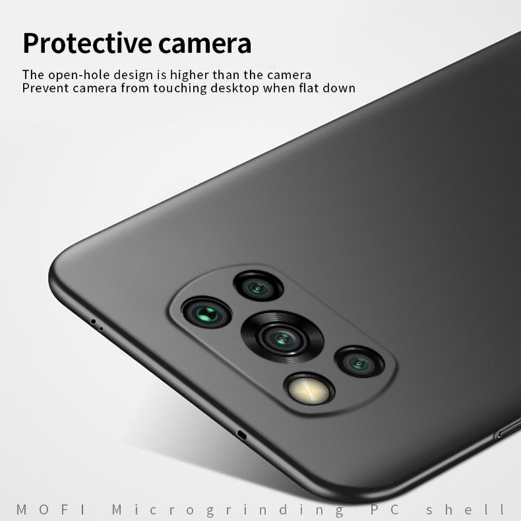 For Xiaomi POCO X3/X3 NFC MOFI Frosted PC Ultra-thin Hard Case(Black) - Xiaomi Cases by MOFI | Online Shopping UK | buy2fix