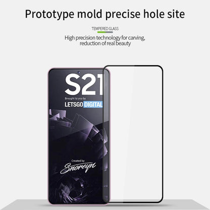 For Samsung Galaxy S21 5G PINWUYO 9H 2.5D Full Screen Tempered Glass Film(Black) - Galaxy Tempered Glass by PINWUYO | Online Shopping UK | buy2fix