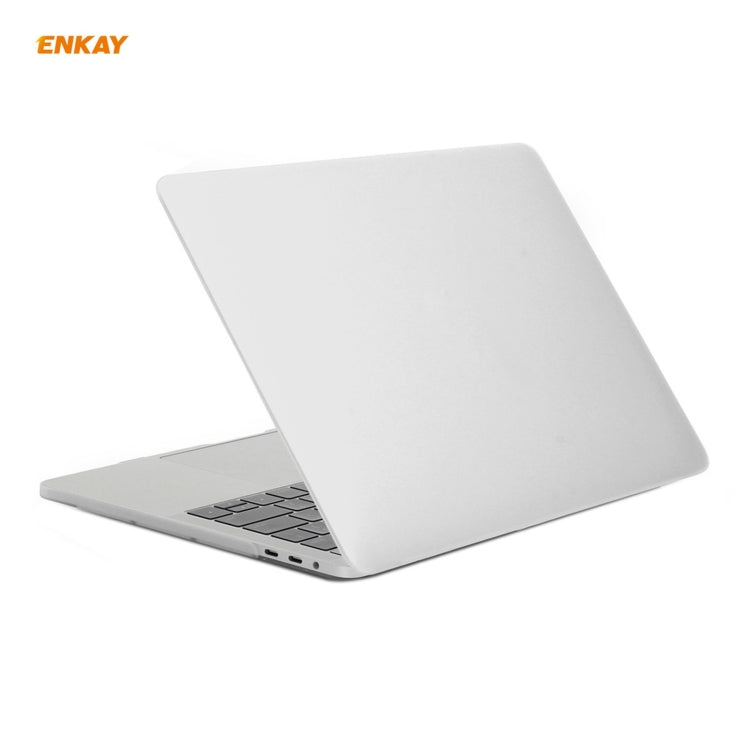 ENKAY 3 in 1 Matte Laptop Protective Case + US Version TPU Keyboard Film + Anti-dust Plugs Set for MacBook Pro 13.3 inch A1708 (without Touch Bar)(White) - MacBook Pro Cases by ENKAY | Online Shopping UK | buy2fix