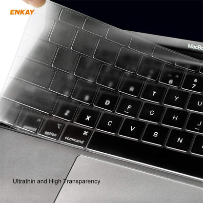 ENKAY 3 in 1 Matte Laptop Protective Case + EU Version TPU Keyboard Film + Anti-dust Plugs Set for MacBook Pro 15.4 inch A1707 & A1990 (with Touch Bar)(Cyan) - MacBook Pro Cases by ENKAY | Online Shopping UK | buy2fix