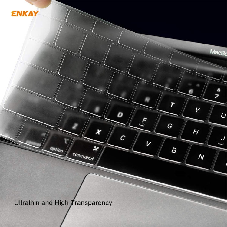 ENKAY 3 in 1  Crystal Laptop Protective Case + EU Version TPU Keyboard Film + Anti-dust Plugs Set for MacBook Pro 15.4 inch A1707 & A1990 (with Touch Bar)(Dark Blue) - MacBook Pro Cases by ENKAY | Online Shopping UK | buy2fix