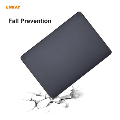 ENKAY 3 in 1 Matte Laptop Protective Case + US Version TPU Keyboard Film + Anti-dust Plugs Set for MacBook Air 13.3 inch A1932 (2018)(Purple) - MacBook Air Cases by ENKAY | Online Shopping UK | buy2fix