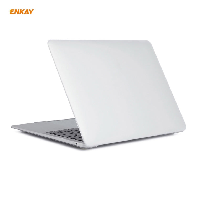 ENKAY 3 in 1 Matte Laptop Protective Case + US Version TPU Keyboard Film + Anti-dust Plugs Set for MacBook Air 13.3 inch A2179 & A2337 (2020)(White) - MacBook Air Cases by ENKAY | Online Shopping UK | buy2fix