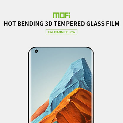 For Xiaomi Mi 11 Pro MOFI 9H 3D Explosion Proof Thermal Bending Full Screen Covered Tempered Glass Film(Black) -  by MOFI | Online Shopping UK | buy2fix