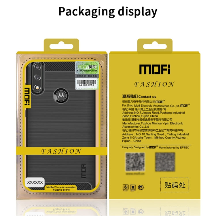 For Motorola Moto G Stylus 2021 MOFI Gentleness Series Brushed Texture Carbon Fiber Soft TPU Case(Blue) - Motorola Cases by MOFI | Online Shopping UK | buy2fix