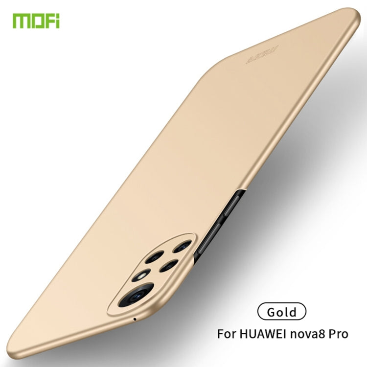 For Huawei Nova 8 Pro MOFI Frosted PC Ultra-thin Hard Case(Gold) - Huawei Cases by MOFI | Online Shopping UK | buy2fix