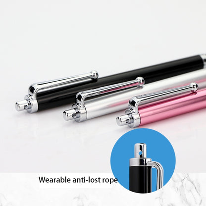 AT-19 Silver Fiber Pen Tip Stylus Capacitive Pen Mobile Phone Tablet Universal Touch Pen(Silver) - Stylus Pen by buy2fix | Online Shopping UK | buy2fix