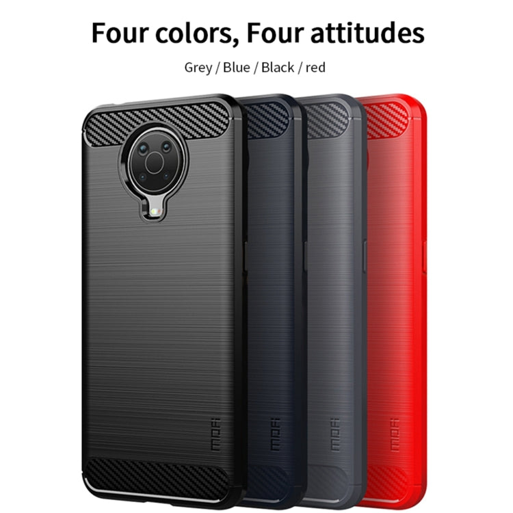 For Nokia G10 / G20 / 6.3 MOFI Gentleness Series Brushed Texture Carbon Fiber Soft TPU Case(Red) - Nokia Cases by MOFI | Online Shopping UK | buy2fix