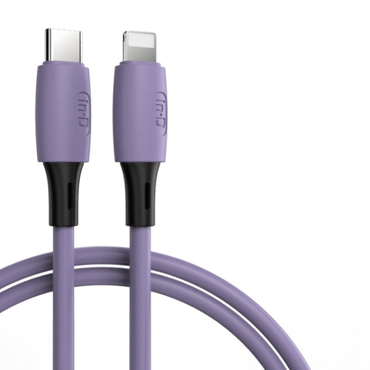 ENKAY Hat-Prince ENK-CB209 PD 20W 3A Type-C to 8 Pin Silicone Data Sync Fast Charging Cable, Cable Length: 1.2m(Purple) - Normal Style Cable by ENKAY | Online Shopping UK | buy2fix