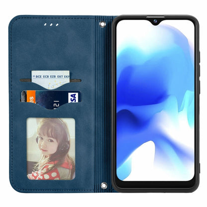 For Blackview A80 / A80s Retro Skin Feel Business Magnetic Horizontal Flip Leather Case with Holder & Card Slots & Wallet & Photo Frame(Blue) - More Brand by buy2fix | Online Shopping UK | buy2fix