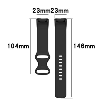 For Fitbit Charge 5 Monochromatic Silicone Watch Band, Size：Large Size(Red) - Watch Bands by buy2fix | Online Shopping UK | buy2fix