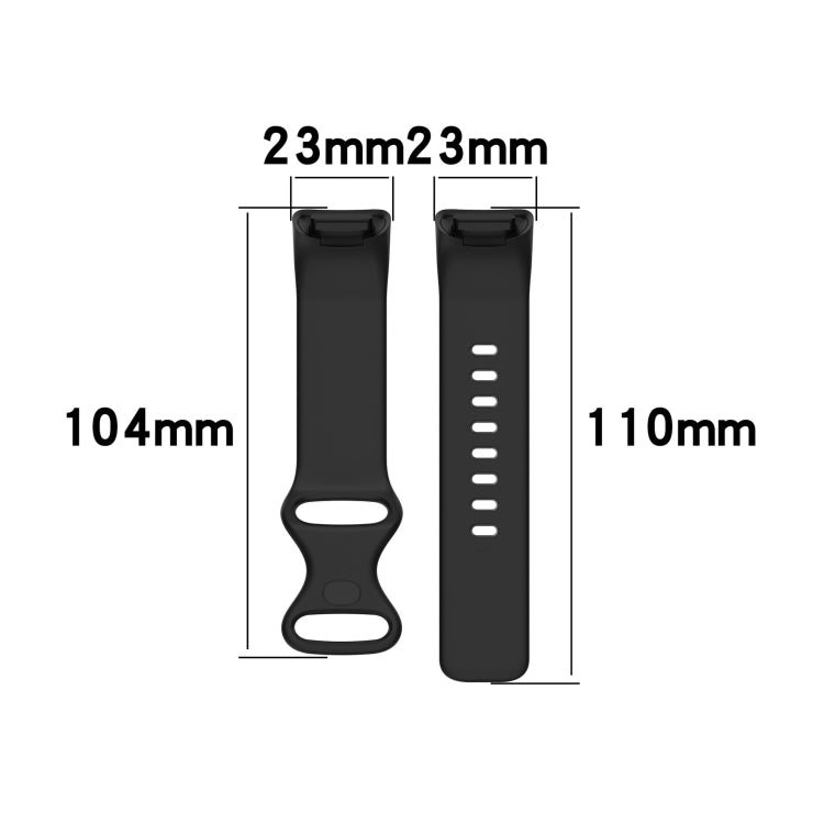 For Fitbit Charge 5 Monochromatic Silicone Watch Band, Size: Small Size(Light green) - Watch Bands by buy2fix | Online Shopping UK | buy2fix