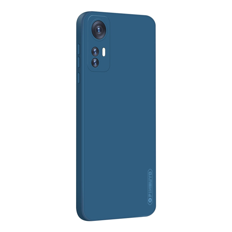For Xiaomi 12 PINWUYO Liquid Silicone TPU Phone Case(Blue) - Xiaomi Cases by PINWUYO | Online Shopping UK | buy2fix