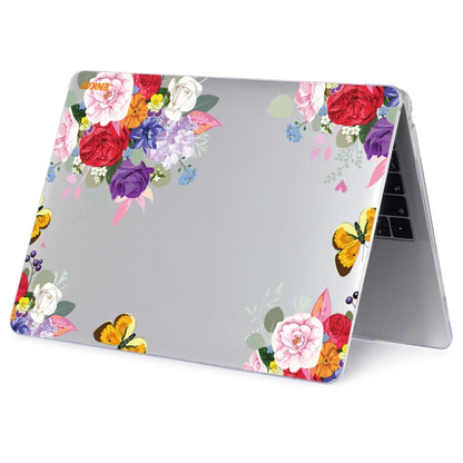 ENKAY Flower Series Pattern Laotop Protective Crystal Case For MacBook Pro 14.2 inch A2442 (2021)(Rose) - MacBook Pro Cases by ENKAY | Online Shopping UK | buy2fix