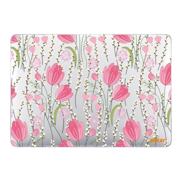 ENKAY Flower Series Pattern Laotop Protective Crystal Case For MacBook Pro 14.2 inch A2442 (2021)(Tulips) - MacBook Pro Cases by ENKAY | Online Shopping UK | buy2fix