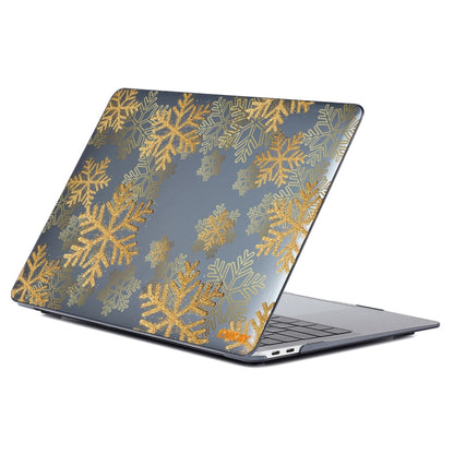 ENKAY Vintage Pattern Series Laotop Protective Crystal Case For MacBook Air 13.3 inch A1932 / A2179 / A2337(Golden Snowflake) - MacBook Air Cases by ENKAY | Online Shopping UK | buy2fix