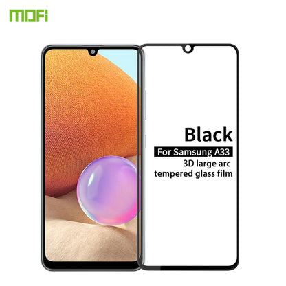 For Samsung Galaxy A33 5G MOFI 9H 3D Explosion-proof Tempered Glass Film(Black) - Galaxy Tempered Glass by MOFI | Online Shopping UK | buy2fix