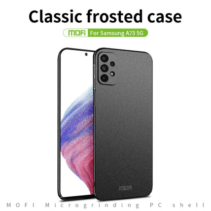 For Samsung Galaxy A73 5G MOFI Fandun Series Frosted PC Ultra-thin All-inclusive Phone Case(Green) - Galaxy Phone Cases by MOFI | Online Shopping UK | buy2fix