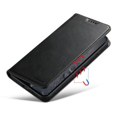 For Samsung Galaxy S24 5G Suteni Calf Texture Horizontal Flip Leather Phone Case(Black) - Galaxy S24 5G Cases by Suteni | Online Shopping UK | buy2fix