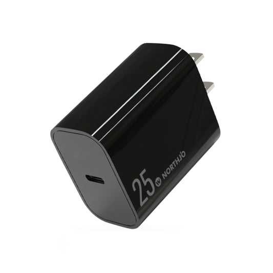 NORTHJO NOPD2501 PD 25W USB-C / Type-C Single Port Fast Charger, Plug Type:US Plug(Black) - USB Charger by NORTHJO | Online Shopping UK | buy2fix