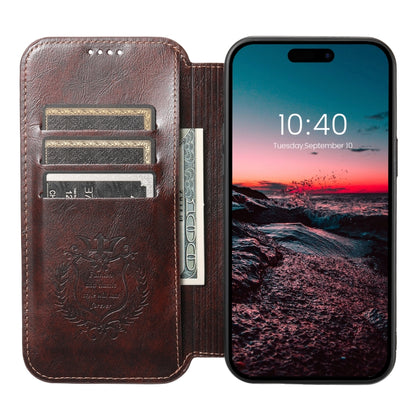 For iPhone 12 Pro Max Suteni J05 Leather Magnetic Magsafe Phone Case(Brown) - iPhone 12 Pro Max Cases by Suteni | Online Shopping UK | buy2fix