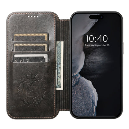 For iPhone 13 Pro Suteni J05 Leather Magnetic Magsafe Phone Case(Black) - iPhone 13 Pro Cases by Suteni | Online Shopping UK | buy2fix
