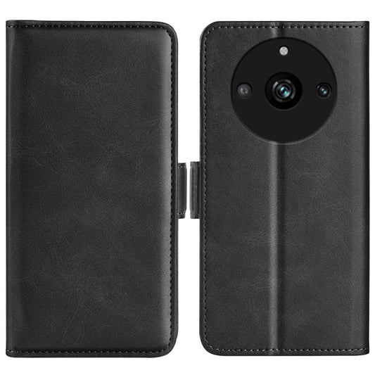 For Realme 11 Pro Dual-side Magnetic Buckle Horizontal Flip Leather Phone Case(Black) - OPPO Cases by buy2fix | Online Shopping UK | buy2fix