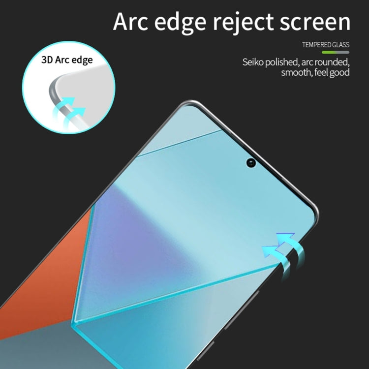 For Xiaomi Redmi Note13 Pro+ PINWUYO 9H 3D Hot Bending Tempered Glass Film(Black) - Note 13 Pro+ Tempered Glass by PINWUYO | Online Shopping UK | buy2fix