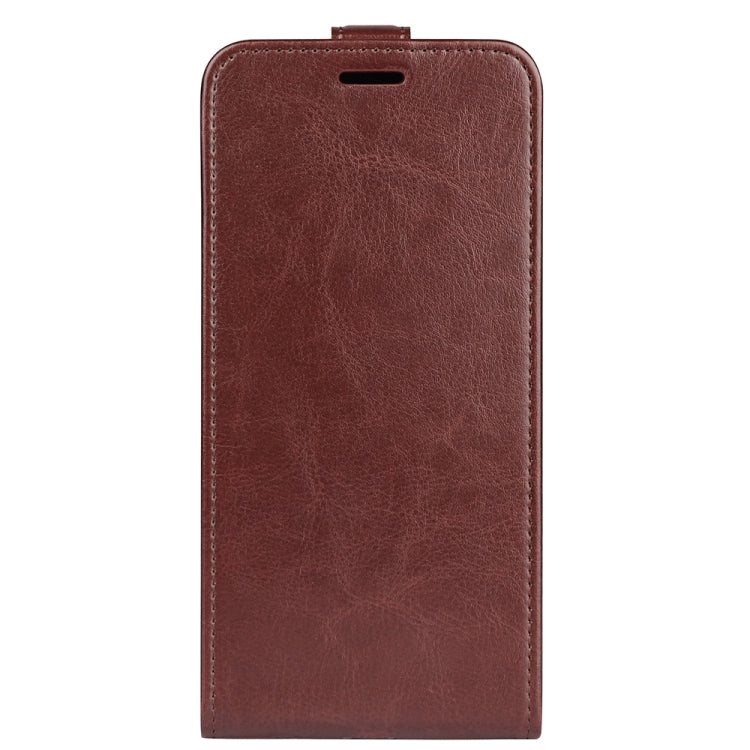 For iPhone 16 Pro Max R64 Texture Single Vertical Flip Leather Phone Case(Brown) - iPhone 16 Pro Max Cases by buy2fix | Online Shopping UK | buy2fix