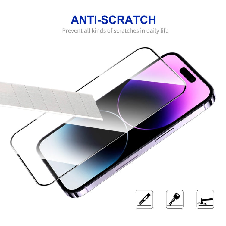 For iPhone 15 Pro 5pcs ENKAY Full Glue High Aluminum-silicon Tempered Glass Film - iPhone 15 Pro Tempered Glass by ENKAY | Online Shopping UK | buy2fix