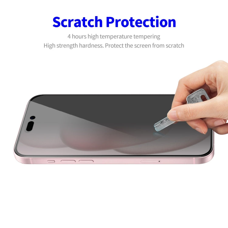 For iPhone 16 Plus 2pcs ENKAY Hat-Prince 28° Anti-peeping Tempered Glass Protector Full Screen Film - iPhone 16 Plus Tempered Glass by ENKAY | Online Shopping UK | buy2fix