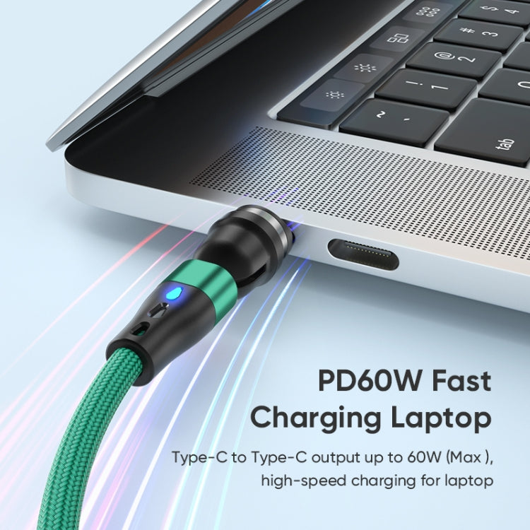 ENKAY PD60W Type-C to Type-C / 8 Pin / Micro USB Magnetic 540 Degrees Rotating Fast Charging Cable, Length:2m(Green) - Charging Cable & Head by ENKAY | Online Shopping UK | buy2fix