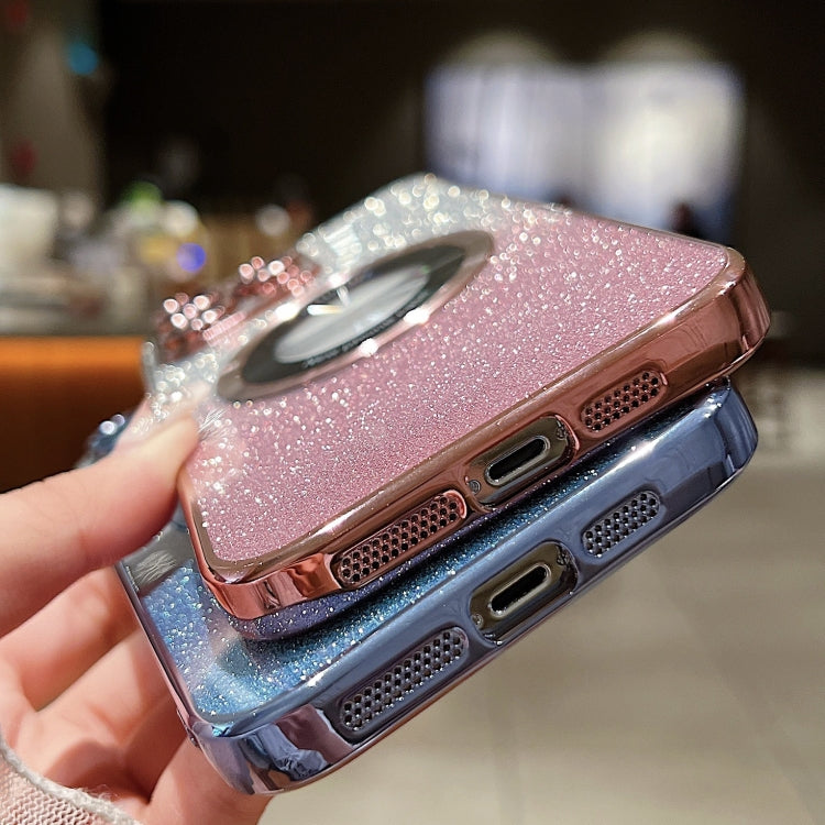 For iPhone 13 Pro MagSafe Gradient Glitter Electroplating TPU Phone Case(Silvery) - iPhone 13 Pro Cases by buy2fix | Online Shopping UK | buy2fix