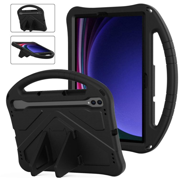 For Samsung Galaxy Tab S9 EVA Shockproof Tablet Case with Holder(Black) - Galaxy Tab S9 Cases by buy2fix | Online Shopping UK | buy2fix