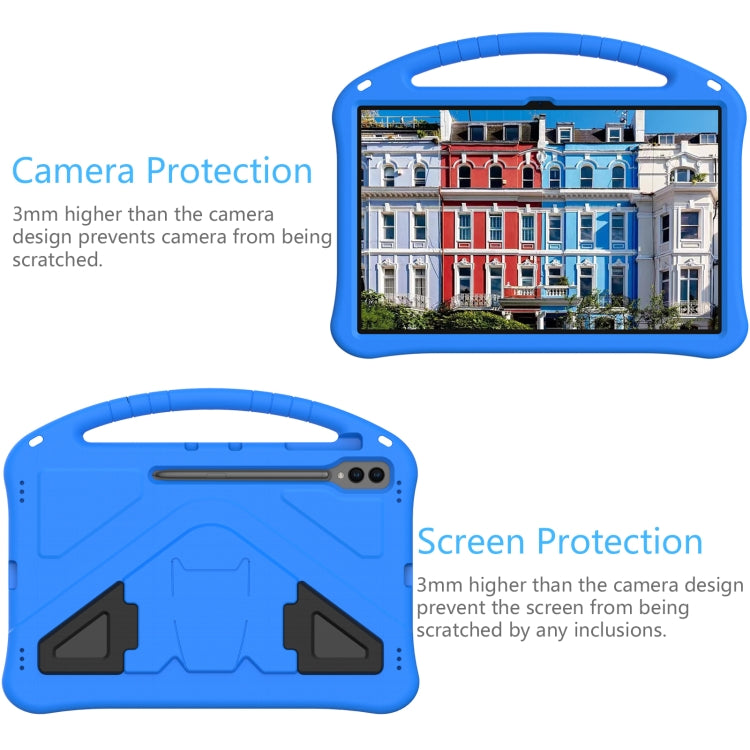 For Samsung Galaxy Tab S9 Ultra EVA Shockproof Tablet Case with Holder(Blue) - Galaxy Tab S9 Ultra Cases by buy2fix | Online Shopping UK | buy2fix