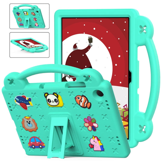 For Samsung Galaxy Tab A9+ X216B Handle Kickstand Children EVA Shockproof Tablet Case(Mint Green) - Galaxy Tab A9+ by buy2fix | Online Shopping UK | buy2fix