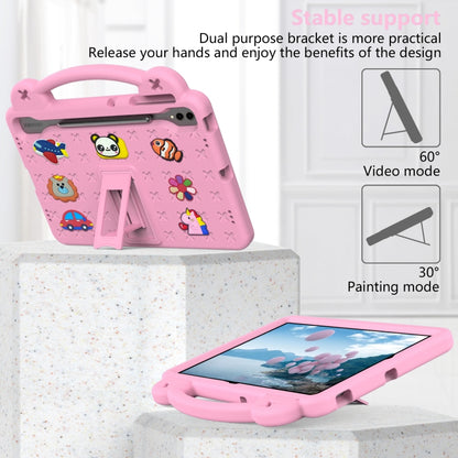 For Samsung Galaxy Tab S9+ 12.4 X810 Handle Kickstand Children EVA Shockproof Tablet Case(Pink) - Galaxy Tab S9+ Cases by buy2fix | Online Shopping UK | buy2fix