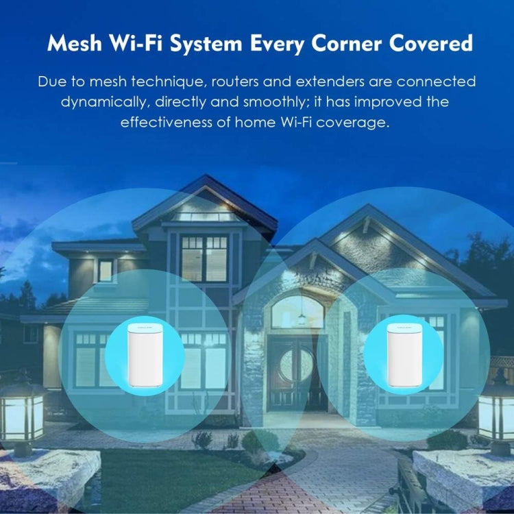 WAVLINK WN551K2 2pcs AC3000 WiFi Wireless Repeater Built-in Antenna Tri-Band Mesh Wireless Router, Plug:UK Plug - Wireless Routers by WAVLINK | Online Shopping UK | buy2fix