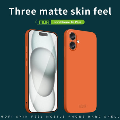 For iPhone 16 Plus MOFI Qin Series Skin Feel All-inclusive PC Phone Case(Gray) - iPhone 16 Plus Cases by MOFI | Online Shopping UK | buy2fix