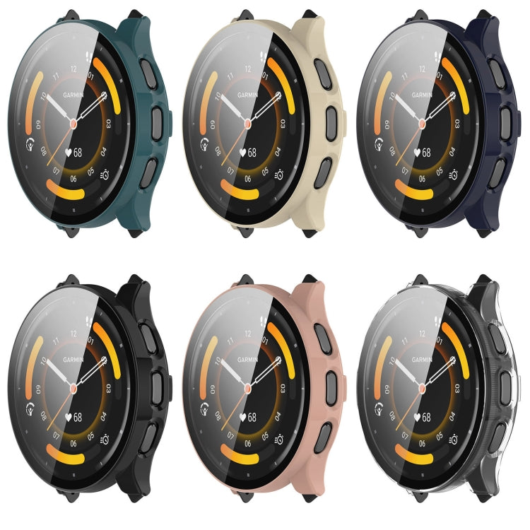 For Garmin Venu 3 PC + Tempered Film Integrated Watch Protective Case(Transparent) - Watch Cases by buy2fix | Online Shopping UK | buy2fix