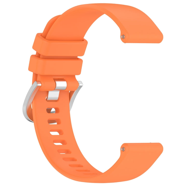 For Garmin Venu SQ2 Liquid Glossy Silver Buckle Silicone Watch Band(Orange) - Watch Bands by buy2fix | Online Shopping UK | buy2fix