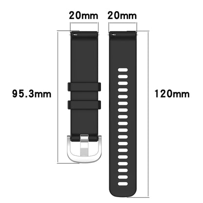 For Garmin Vivomove Sport Liquid Glossy Silver Buckle Silicone Watch Band(Black) - Watch Bands by buy2fix | Online Shopping UK | buy2fix