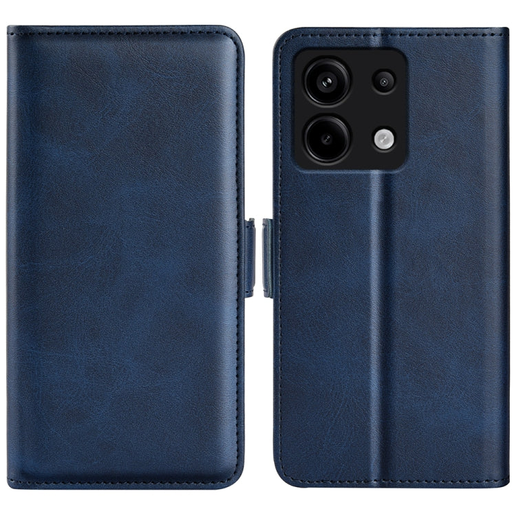 For Xiaomi Redmi Note 13 Pro 5G Dual-side Magnetic Buckle Horizontal Flip Leather Phone Case(Dark Blue) - Note 13 Pro Cases by buy2fix | Online Shopping UK | buy2fix