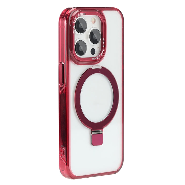 For iPhone 13 Pro Starlink Stand Clear Magsafe Phone Case(Red) - iPhone 13 Pro Cases by buy2fix | Online Shopping UK | buy2fix