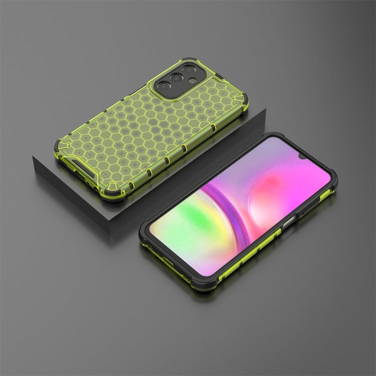 For Samsung Galaxy A25 5G Shockproof Honeycomb Phone Case(Green) - Galaxy Phone Cases by buy2fix | Online Shopping UK | buy2fix