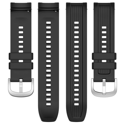 For Amazfit Balance A2286 Vertical Texture Silicone Watch Band(Black) - Watch Bands by buy2fix | Online Shopping UK | buy2fix