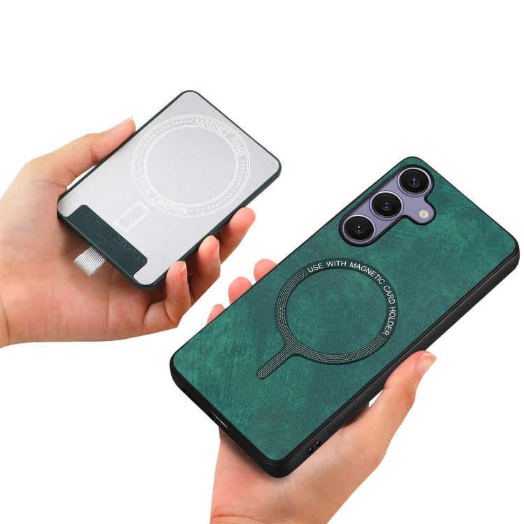 For Samsung Galaxy S25 Ultra 5G Retro Splitable Magnetic Card Bag Leather Phone Case(Green) - Galaxy Phone Cases by buy2fix | Online Shopping UK | buy2fix